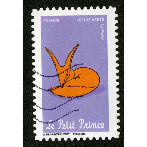 Timbre Oblitéré Le Petit Prince, Antoine De Saint Exupéry, France, Lettre Verte, La Poste,