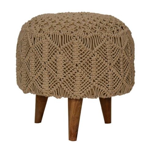 Tabouret Beige Du Crotchet