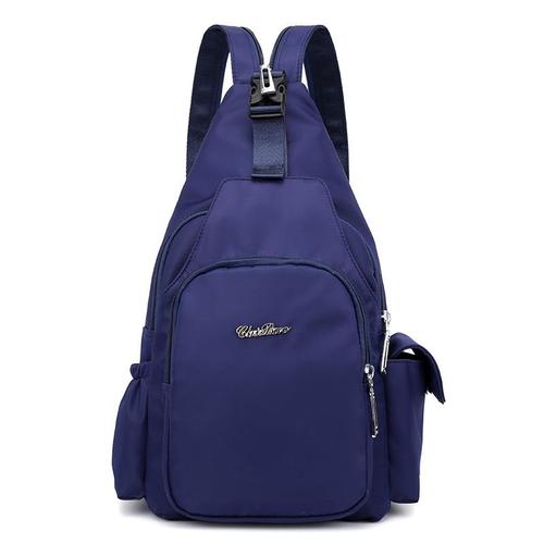 Bleu foncé - Sac à dos imprimé Floral pour femmes, fourre tout multifonctionnel de voyage décontracté, sac de randonnée en Nylon pour filles, sac à bandoulière à corde