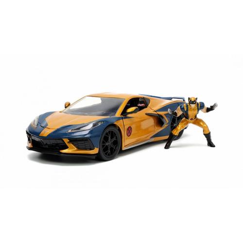 Jada Toys Marvel X-Men Wolverin Chevy Corvette