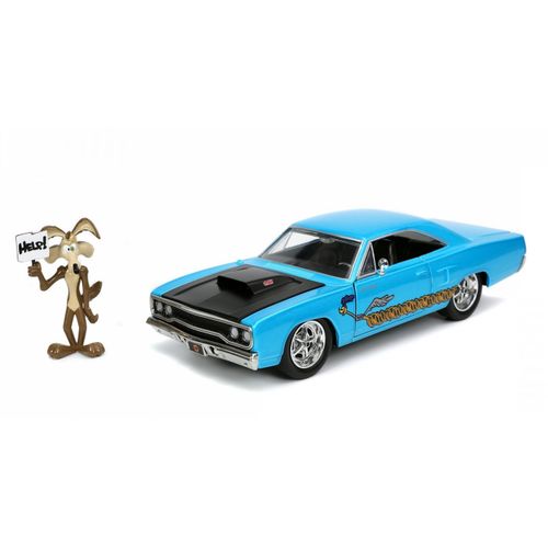 Jada- Looney Toons Road Runner Plymouth En Échelle 1 24 Die-Cast Avec Personnage De Willy Le Coyote 8 Ans Tunes Maquets 253255028 Multicolore