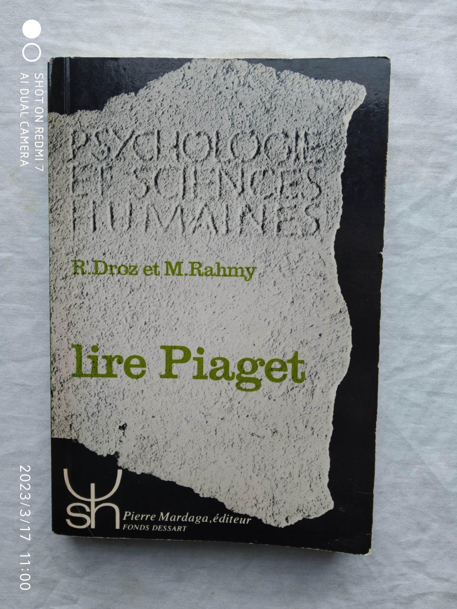 R. Droz M. Rahmy Lire Piaget Pierre Mardaga diteur