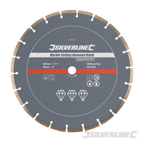 Disque diamant à tronçonner le marbre - 300 x 20 mm - SILVERLINE