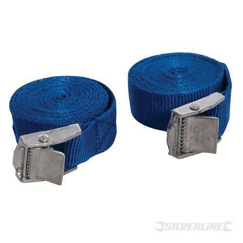 Jeu de 2 sangles à boucle à griffe, 2,5m x 25mm - SILVERLINE