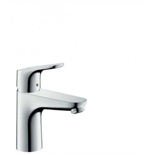 Hansgrohe Mitigeur de Lavabo de Salle de Bain Focus 100 CH3 avec Tirette de Vidage EcoSmart et CoolStart Chrome 31621000