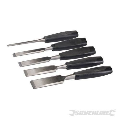 Lot de 5 ciseaux à bois 6, 13, 19, 25 et 32mm - SILVERLINE