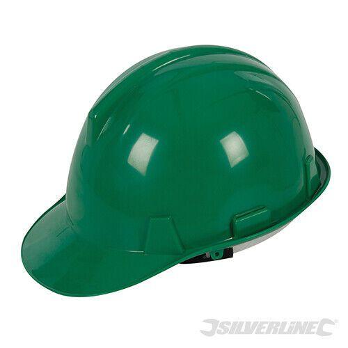 Casque de sécurité Rigide de chantier - Couleur VERT - SILVERLINE