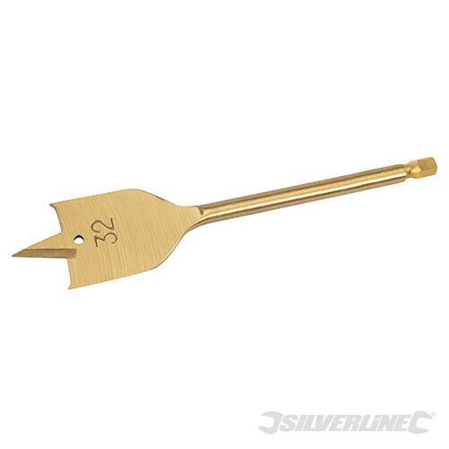 Mèche à bois plate titanée - 32 mm - SILVERLINE