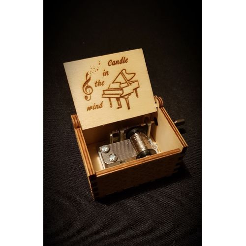 Boîte À Musique En Bois Elton John - Candle In The Wind - Personnalisable