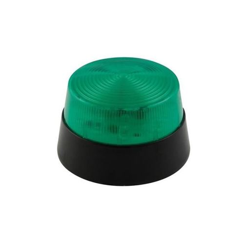 Flash stroboscopique à led - vert - 12 vcc - ø 77 mm