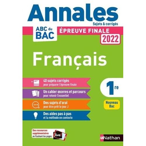 Français 1re - Sujets Et Corrigés