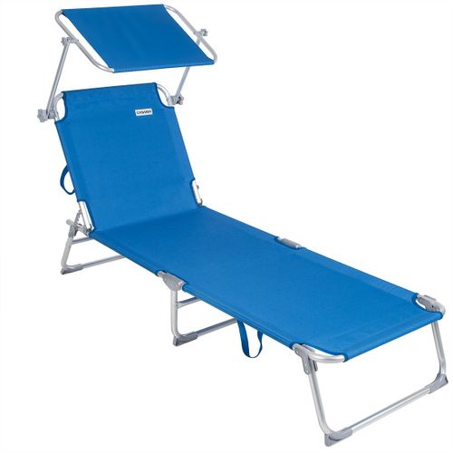 Transat De Jardin Ibiza Bleu En Aluminium
