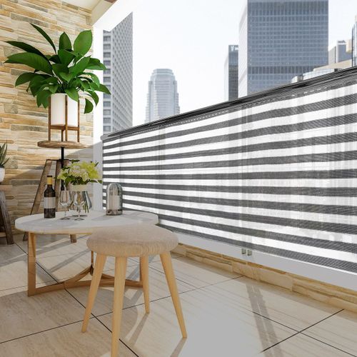 Paravent Brise-Vue 1,4x10m Gris/Blanc
