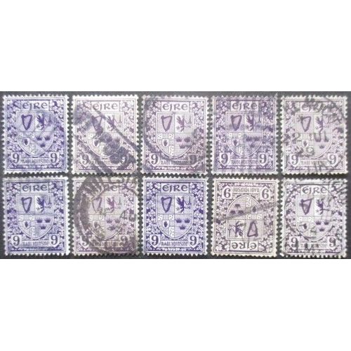 Irlande N°49 X 10 Filigrane Se Oblitéré Cote 150€