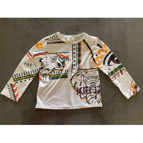 T-Shirt Longues Manches Blanc Kenzo 6 Ans/116 Cm