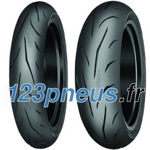Pneu Moto - Mitas Sport Force + ( 110/70 ZR17 TL (54W) Composé de caoutchouc SOFT, Roue avant )