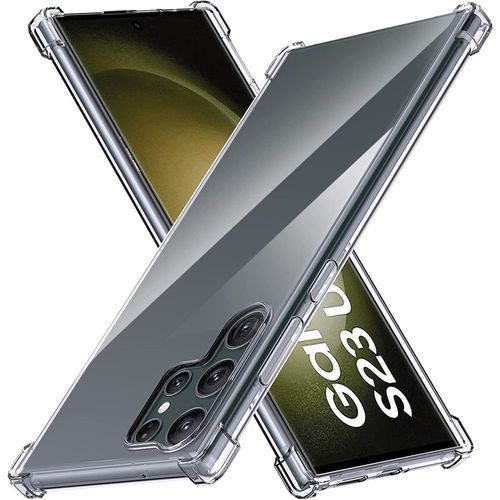 Coque Silicone Pour Samsung Galaxy S23 Ultra Protection Antichoc Anti-Rayures Slim Transparent - E.F.Connection