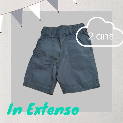 Short Bleu In Extenso Taille 2 Ans