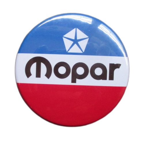 Magnet Rond 6 Cm Mopar Tricolore Bleu Blanc Rouge Deco Garage Diner Loft