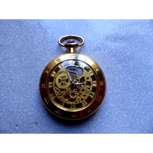 Montre Gousset Squelette Moderne - Homme - Diamètre 45 Mm