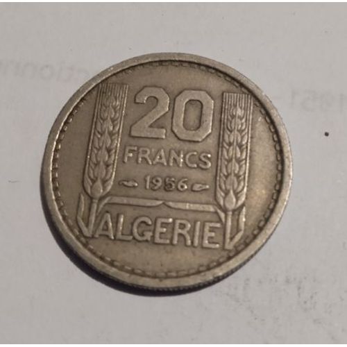 Pièce De Monnaie - 20 Francs - " Turin " - Algérie - 1956