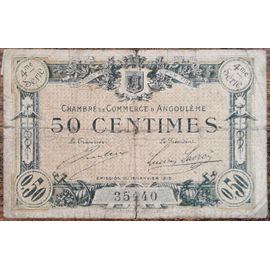 Billet 50 Centimes Chambre De Commerce D'angoulême 1915 - Nécessité - 35940