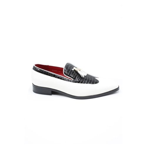 Mocassin Enfiler Blanc Homme