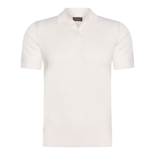 Cappuccino Italia Plain Tricot Polo Blanc