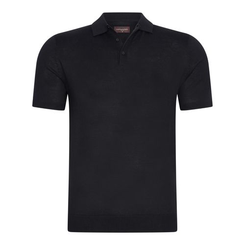 Cappuccino Italia Plain Tricot Polo Noir