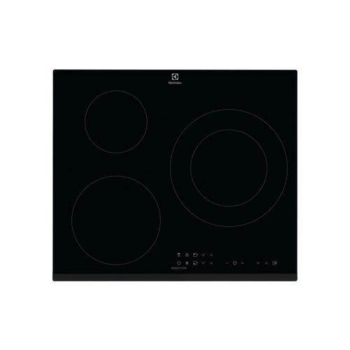 Electrolux SÉRIE 300 BIT60336BK - Table de cuisson à induction - 3 plaques de cuisson - Niche - largeur : 56 cm - profondeur : 49 cm - noir - avec avant biseauté