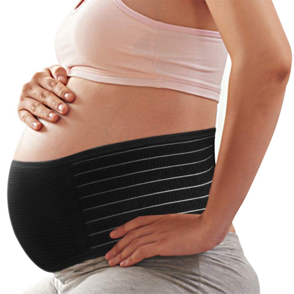 Ceinture De Maternité Ceinture De Soutien De Grossesse Bande De Bump Ceinture De Soutien Abdominal Ventre Dos Bump Brace Strap-Black