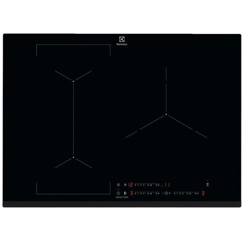 Electrolux EIV73342 - Table de cuisson à induction - 3 plaques de cuisson - Niche - largeur : 56 cm - profondeur : 49 cm - noir - avec avant biseauté