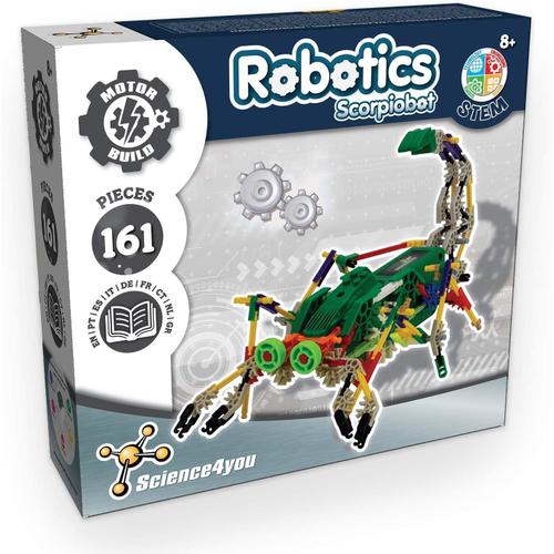 Science4you - Robotique Scorpiobot Kit Robot Construire De 161 Pi Ces Pour Enfants 8 Ans - Monter Un Robot Interactif Pour Enfants Avec Ce Jeux De Construction Activites Manuelles Jeu Stem