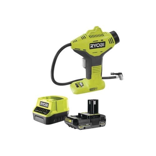 Pack RYOBI Compresseur 18V One Plus R18PI-0 - 1 Batterie 2.0Ah - 1 Chargeur rapide