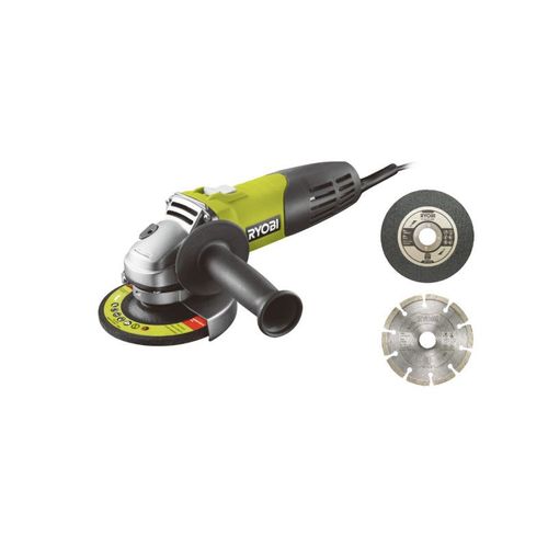 Pack RYOBI Meuleuse d'angle RAG600-115G - 600W - 115mm - 6 disques - RAK6AGD115 - 115mm