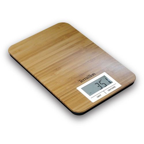 Balance De Cuisine Électronique Terraillon Bamboo - Capacité 3 Kg - Plateau Bambou