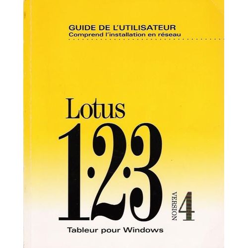 Lotus 1.2.3 Version 4 Tableur Pour Windows