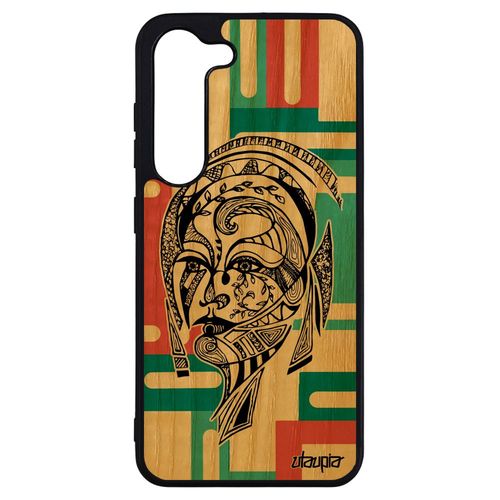 Coque Vrai Bois Pour Galaxy S23+ Plus Silicone Femme Geometrique Etui Ethnique 4g Vert Cover Animaux Frêne Dessin Fille Fee Samsung