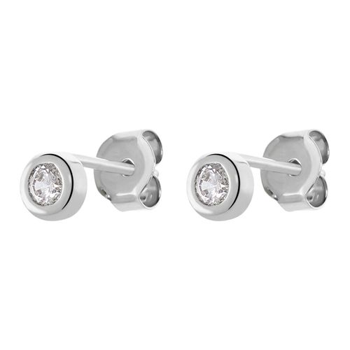 Boucles D'oreilles Puces Agatha Brillant Argent