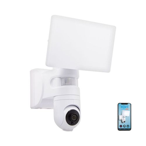 Projecteur Mural Connecté Avec Caméra Intégrée Kozii Détecteur De Mouvement 2200 Lumens Blanc Froid