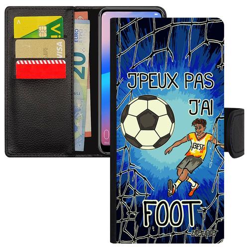 Coque S23+ Plus Simili Cuir J'peux Pas J'ai Football Coupe D'europe Humoristique Magnetique Bd Foot Sm-S916b/Ds Etui Samsung Galaxy