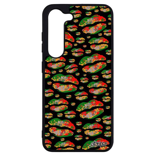Coque Silicone Samsung Galaxy S23+ Plus Bouche Sm-S916b/Ds Housse Vert Cigarette Mobile Alu Pas Cher Bouche Antichoc Fantaisie Bisou
