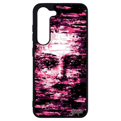 Coque Galaxy S23+ Plus Silicone Portrait Visage Miroir Unique Fille Artistique Art De Protection Tpu Smartphone Femme Rose Samsung