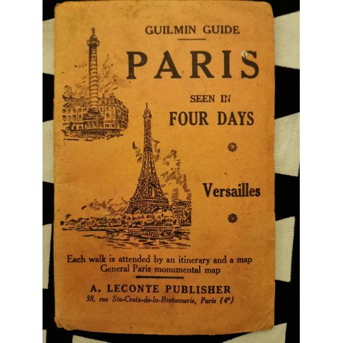 Cartes Paris Vu En Quatre Jours Index Leconte. Versailles.