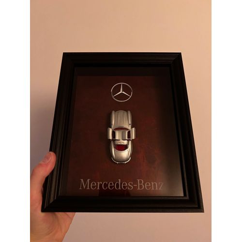Cadre décoration voiture Mercedes 300SL "Ouverture papillon" échelle 1/43