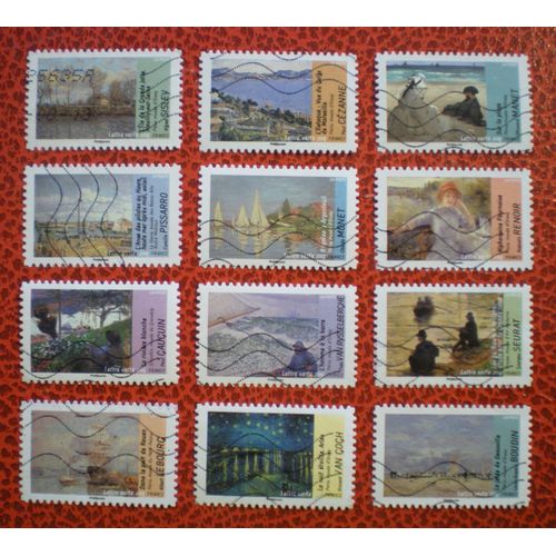 Avant Et Après L'impressionnisme - Peinture - Tableaux - Série Complète De 12 Timbres Oblitérés - France - Année 2013