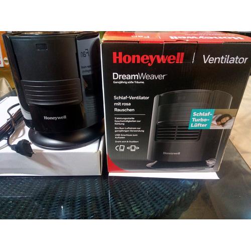 Ventilateur de sommeil Honeywell DREAM WEAVER avec Technologie Bruit Rose - Panneau de commande tactile facile, option de minuterie d'arrêt automatique à 3 vitesses -, ventilateur Oscillation, pivoté