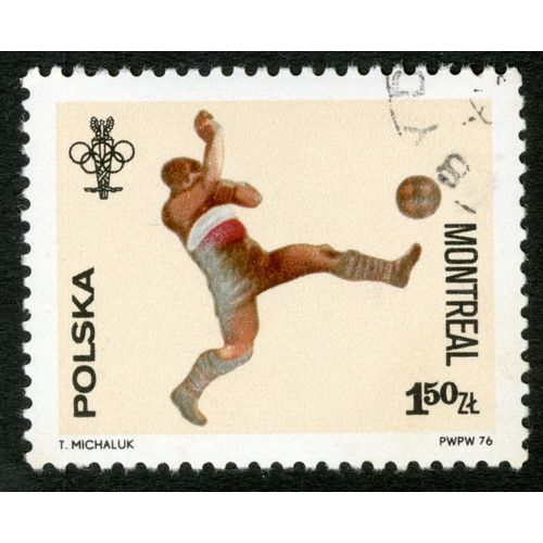 Timbre Oblitéré Polska, Montreal, Sport, Michaluk ,1976, 1,50 Zl