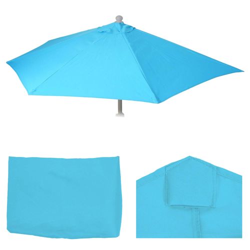 Housse De Rechange Pour Parasol Semi-Circulaire Parla, Housse De Parasol De Rechange, 270cm Tissu/Textile Uv 50+ 3kg   Turquoise