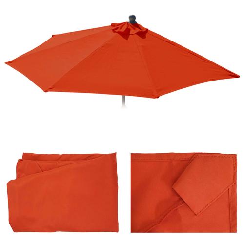 Housse De Rechange Pour Parasol Semi-Circulaire Parla, Housse De Parasol De Rechange, 270cm Tissu/Textile Uv 50+ 3kg   Terracotta